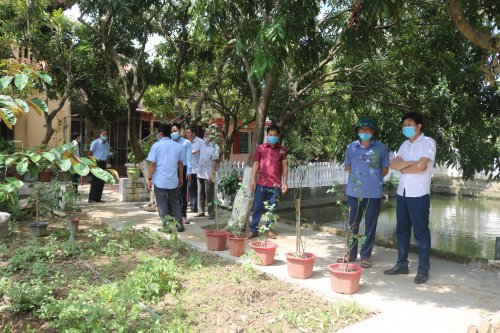 Đoàn thẩm tra của huyện đã đến thăm vườn hộ .jpeg